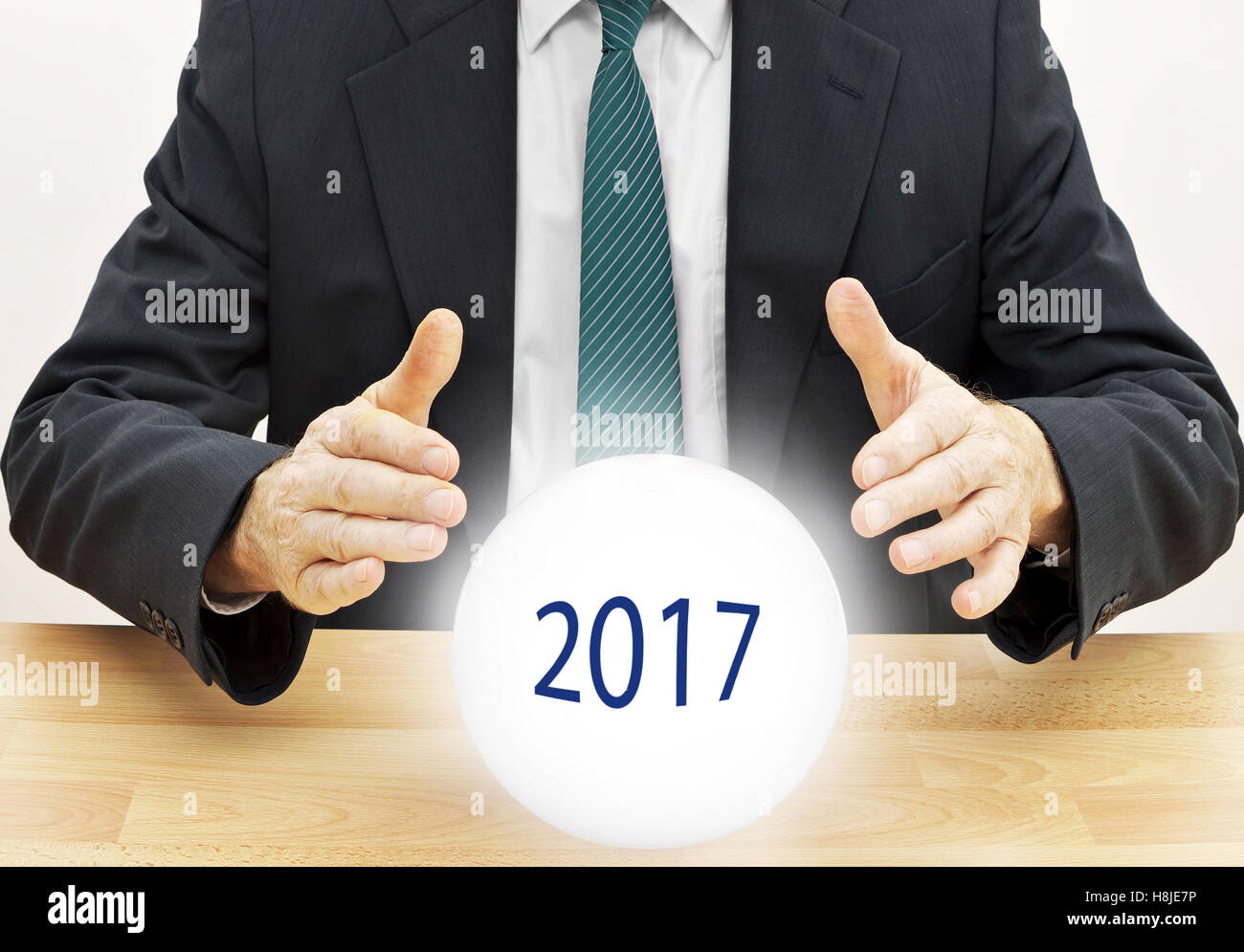 Neues Jahr 2016 Vorhersagen, Geschäft usw. Stockfoto