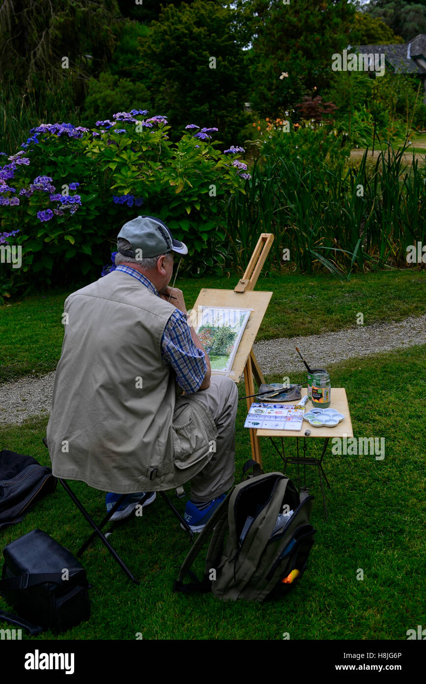 GartenKünstler malen Malerei Maler Mount Usher Gärten