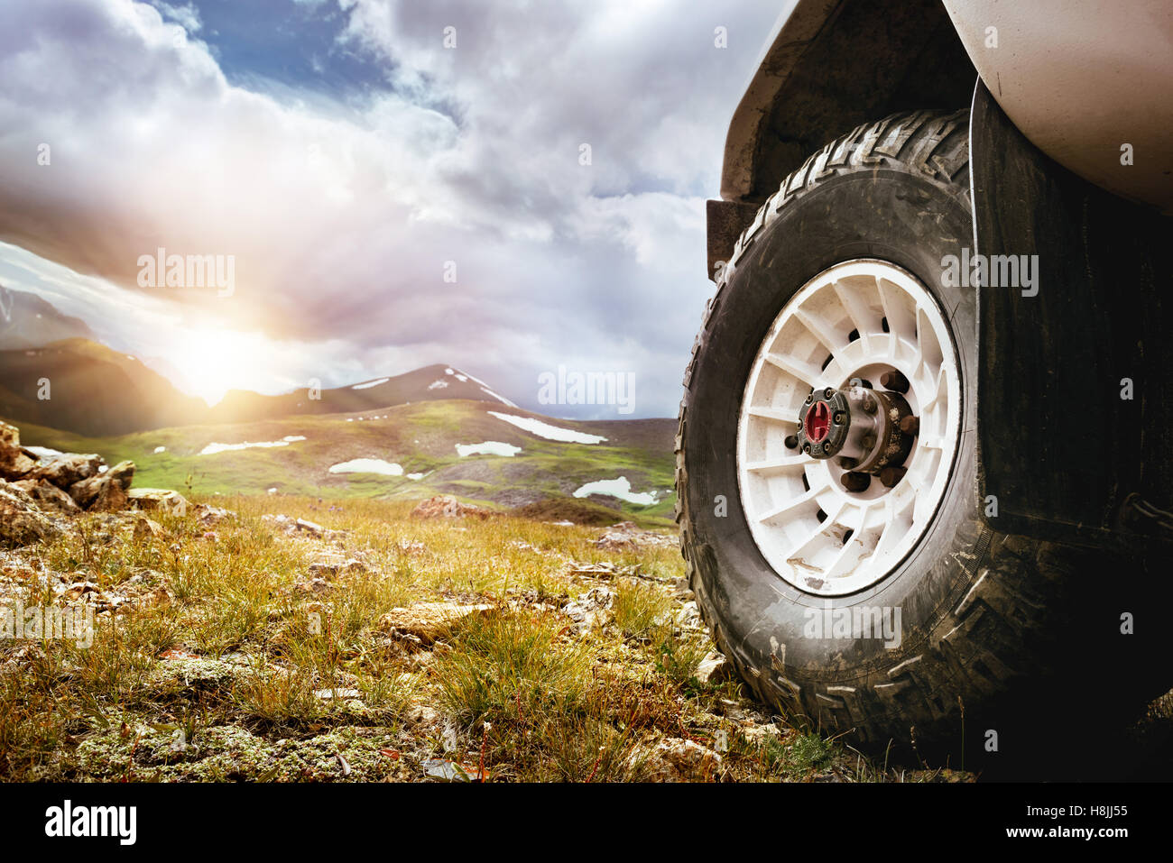 Große Auto-Rad-Offroad-Konzept Stockfoto