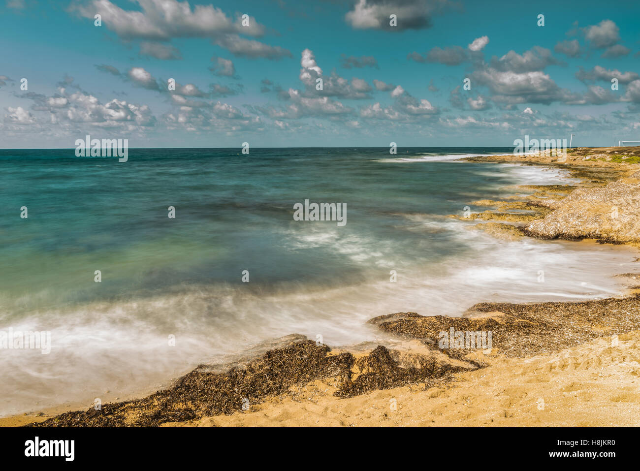 Mittelmeer Meerblick.  Dieses Bild entstand in der Stadt Paphos auf Zypern. Stockfoto