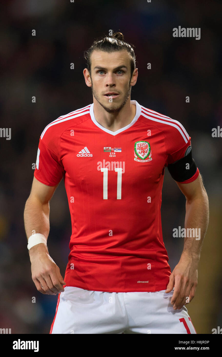 Wales-Fußballer Gareth Bale in Aktion. Stockfoto
