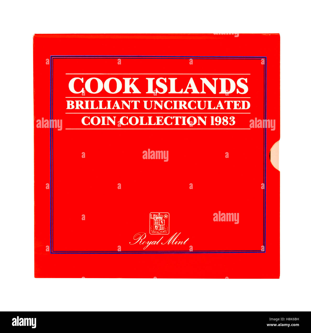 Bank von den Cook-Inseln-Satz von 1983 Stempelglanz Münzen von der Royal Mint Stockfoto
