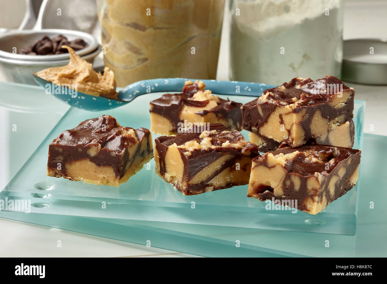 Peanut Butter fudge Stockfoto