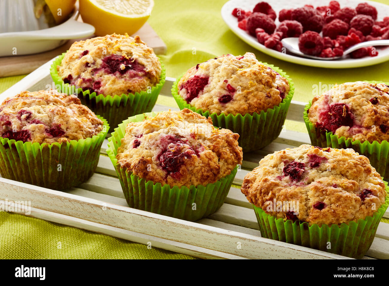 Himbeer Limonade muffins Stockfoto