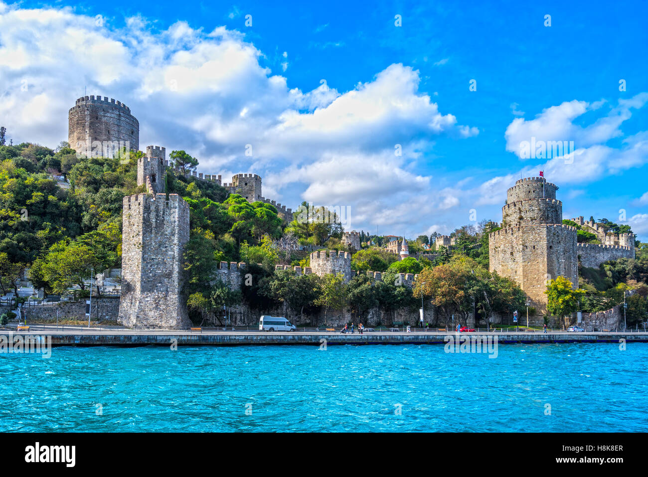 Ansicht von Rumeli Festung, Istanbul, Türkei. Stockfoto
