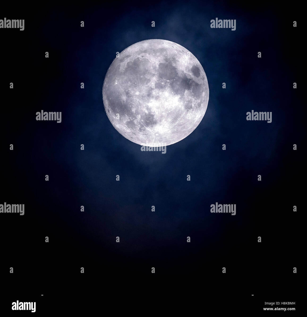 Supermoon über Helston, Cornwall Stockfoto