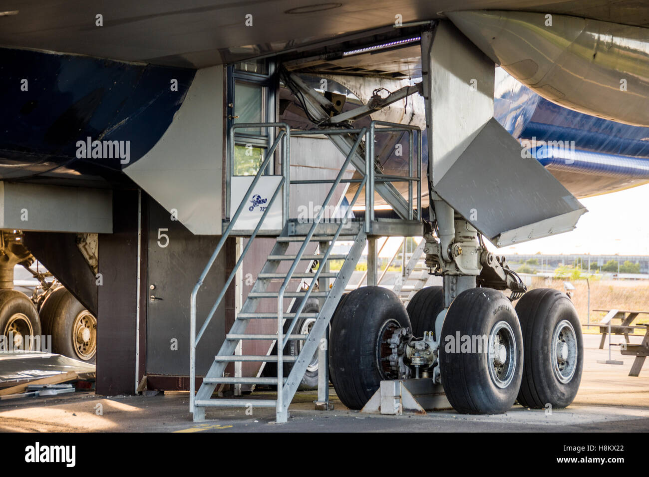 Stockholm Arlanda, Schweden - ein Zimmer zu vermieten in der Jumbo Stay (Jumbohostel), ein Hostel, das ist eine umgebaute Boeing 747 Flugzeug. Stockfoto