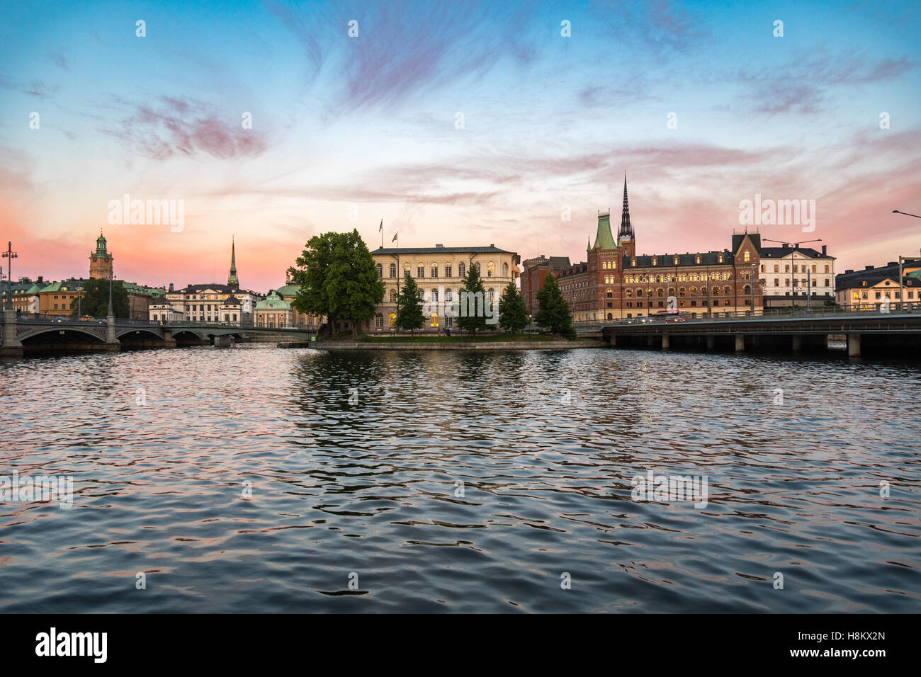 Stockholm, Schweden - Gamla Stan, der Altstadt genannt ist eines der größten und am besten erhaltenen mittelalterlichen Stadt-Zentren in Stockfoto