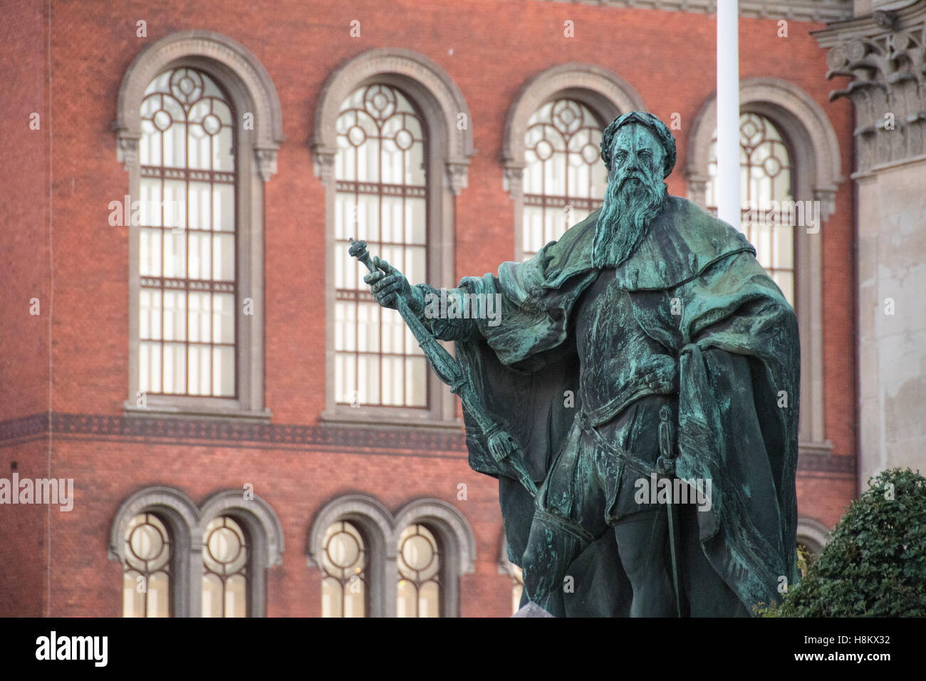 Stockholm, Schweden - eine Statue in Gamla Stan, der Altstadt genannt ist eines der größten und am besten erhaltenen mittelalterlichen Stadt Stockfoto