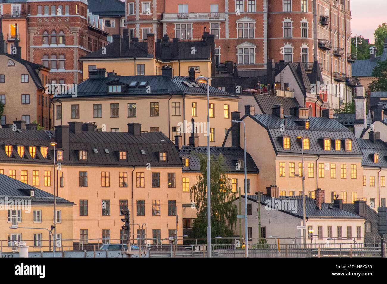 Stockholm, Schweden - Gamla Stan, der Altstadt genannt ist eines der größten und am besten erhaltenen mittelalterlichen Stadt-Zentren in Stockfoto