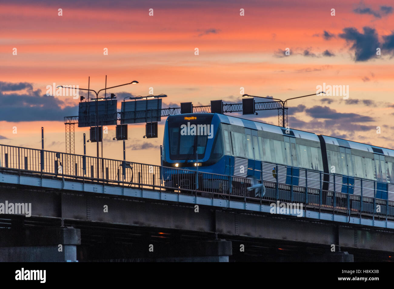 Stockholm, Schweden - Metro Reiten durch Gamla Stan, der Altstadt genannt gehört zu den größten und am besten erhaltenen medi Stockfoto