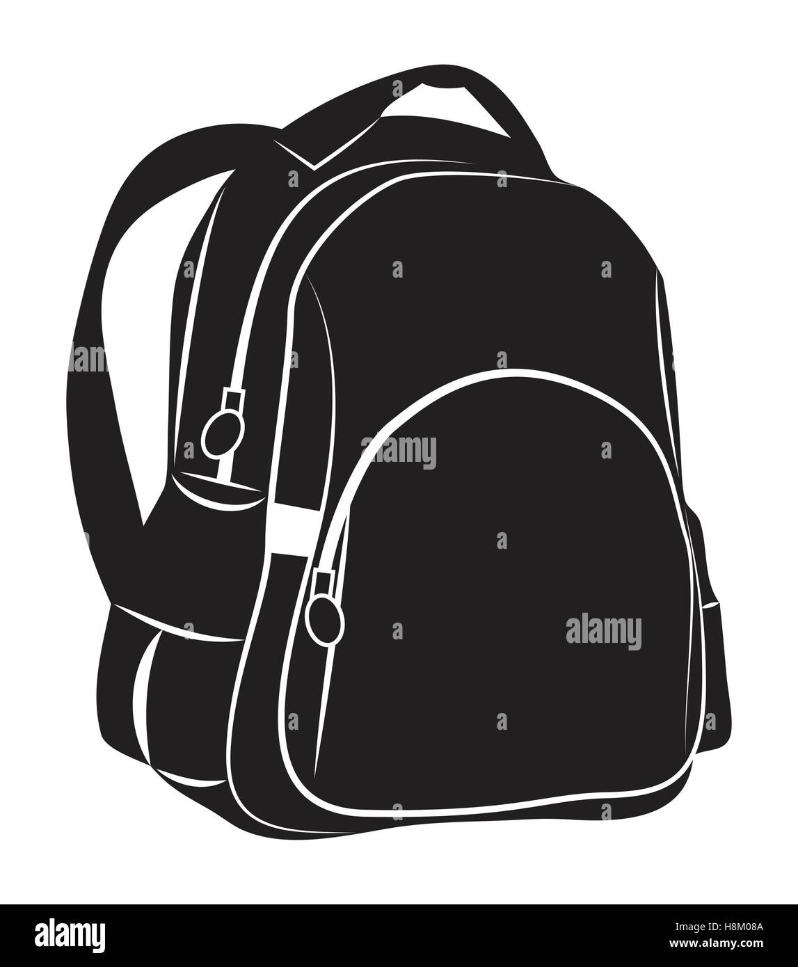 Rucksack auf weißem Hintergrund Stock Vektor