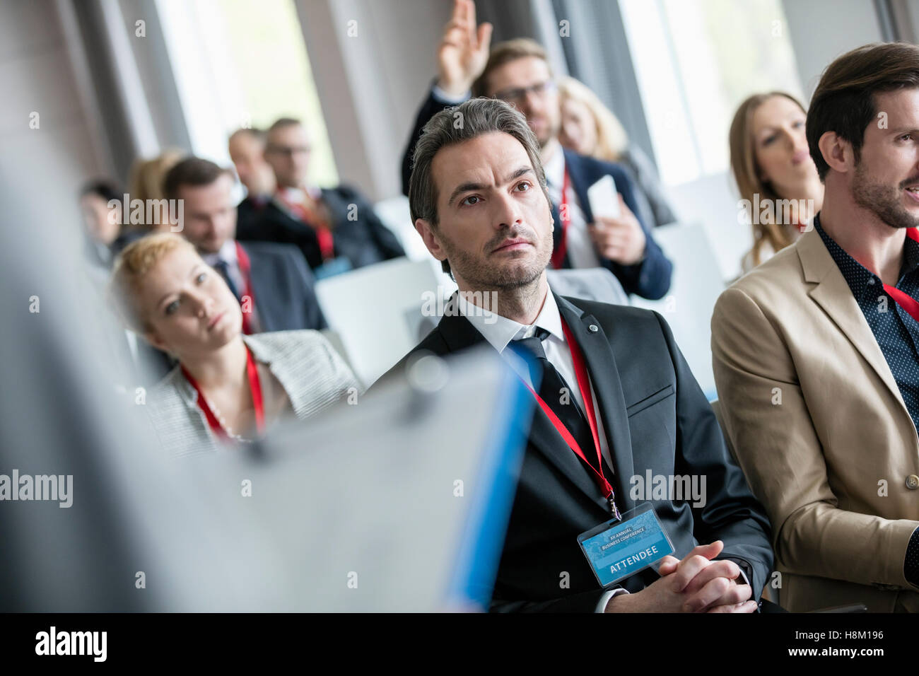 Menschen Teilnahme an Geschäftsseminar am Kongresszentrum Stockfoto