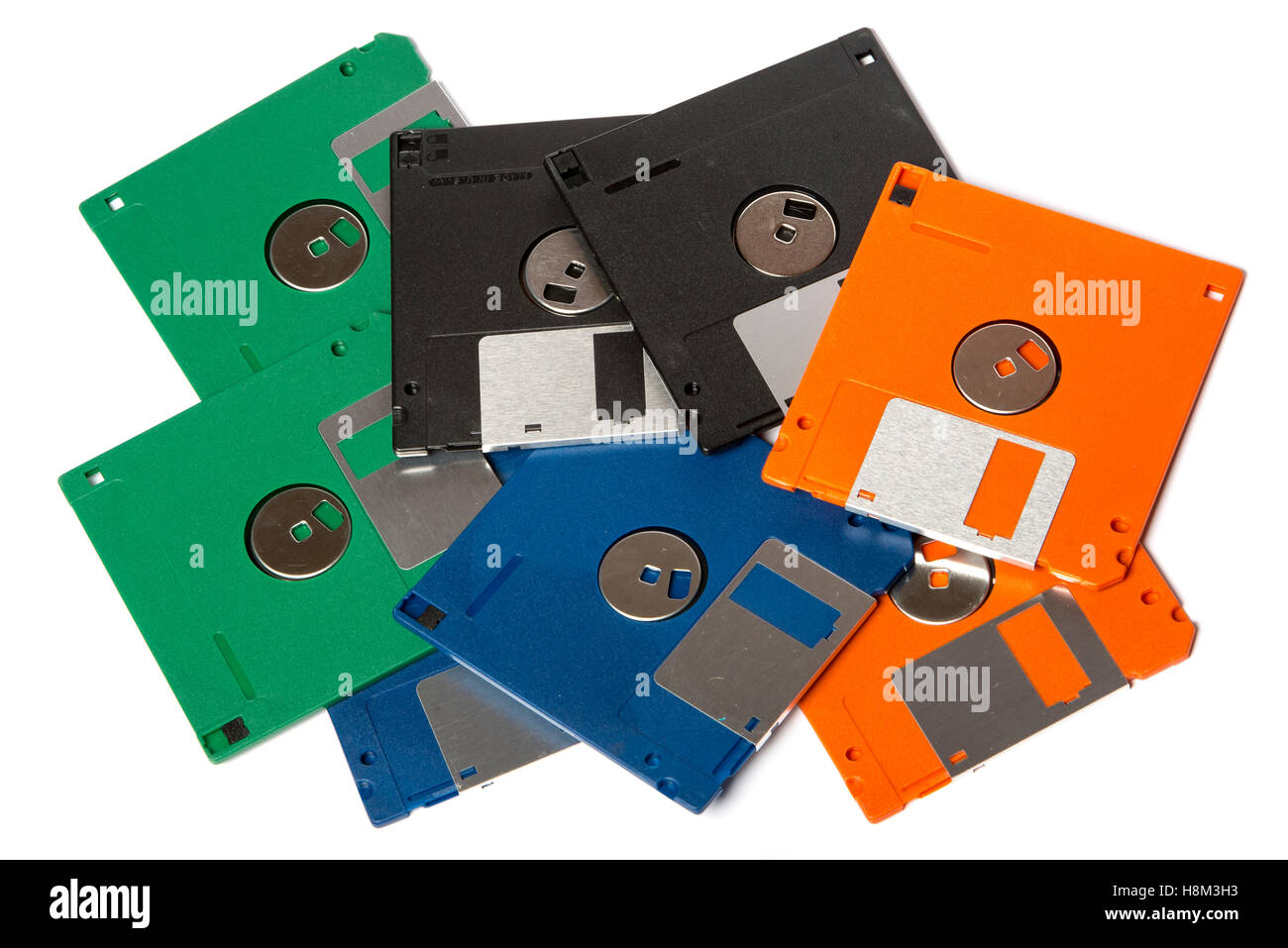 Haufen von Disketten Stockfoto