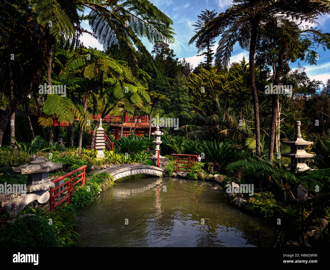 Der tropische Garten Monte Palace in Funchal, Madeira, Portugal Stockfoto