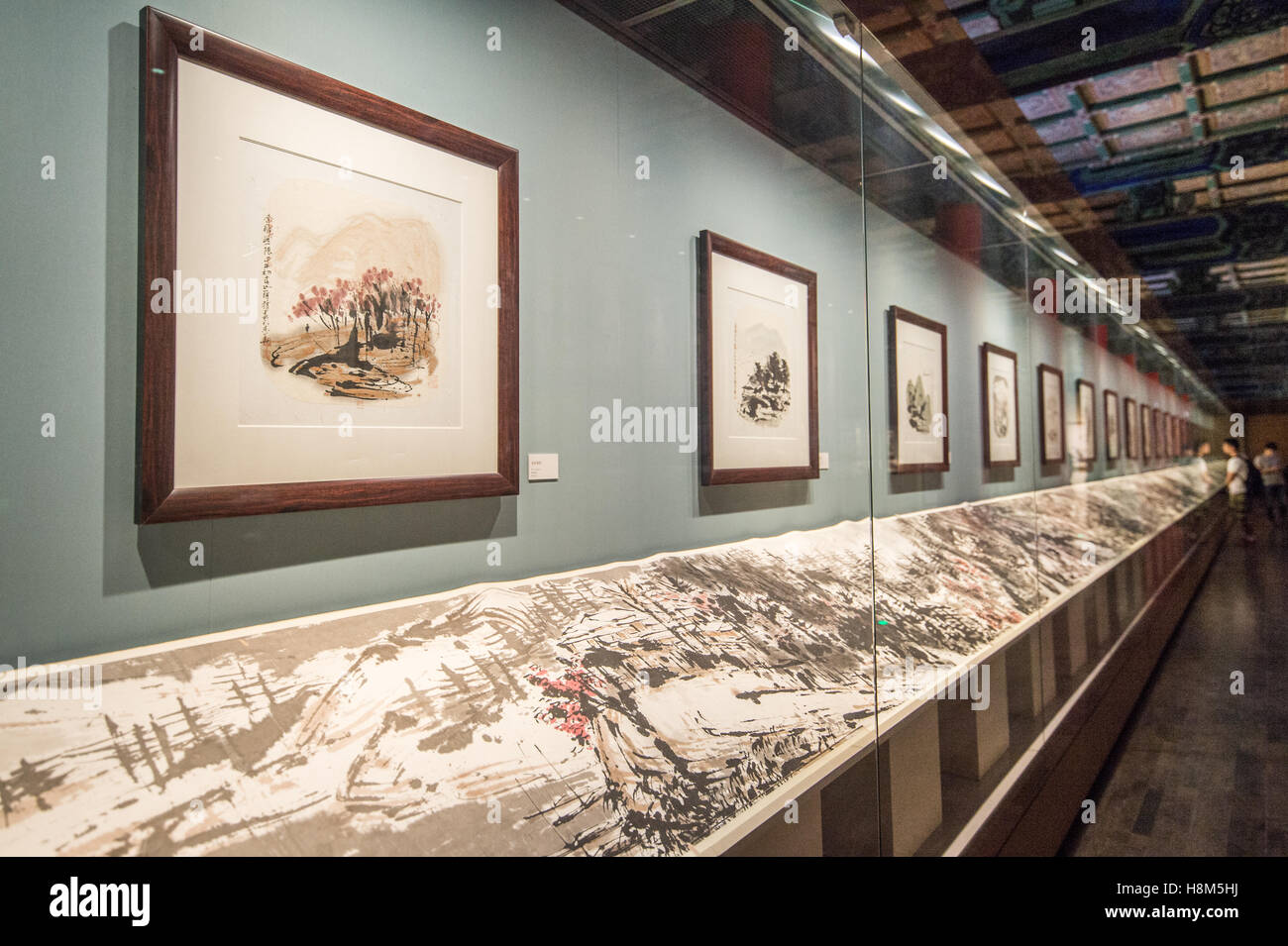 Peking-China - antike Gemälde und Artefakte in das Palastmuseum in der verbotenen Stadt gelegen. Stockfoto