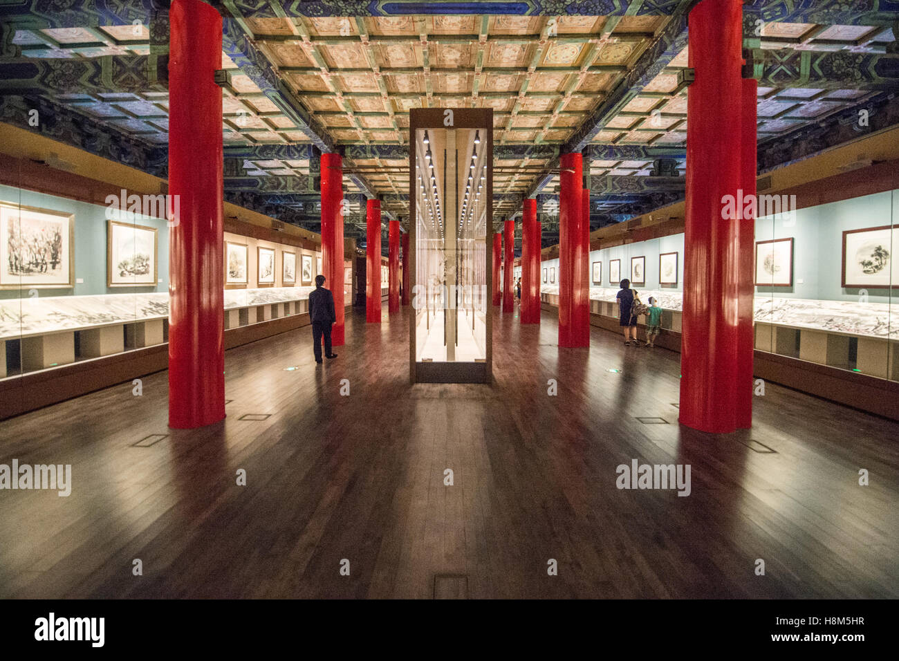 Peking-China - antike Gemälde und Artefakte in das Palastmuseum in der verbotenen Stadt gelegen. Stockfoto