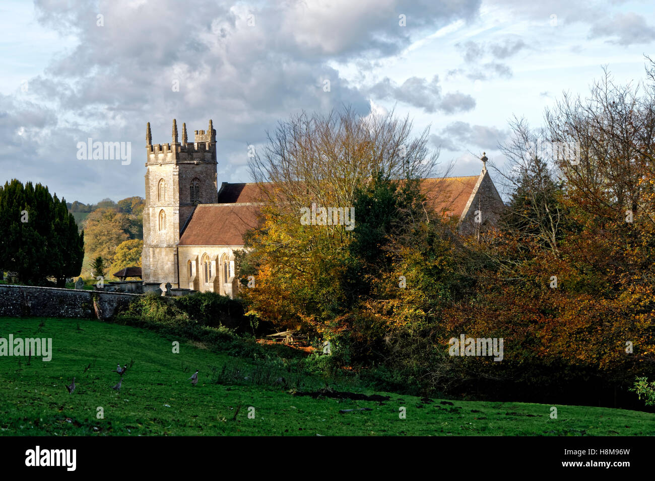 St. John the Baptist Church, Horningsham, Wiltshire, Großbritannien. Stockfoto