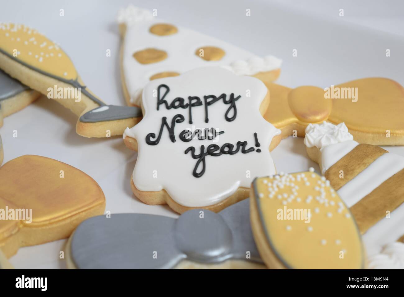 Neujahr-Cookies Stockfoto