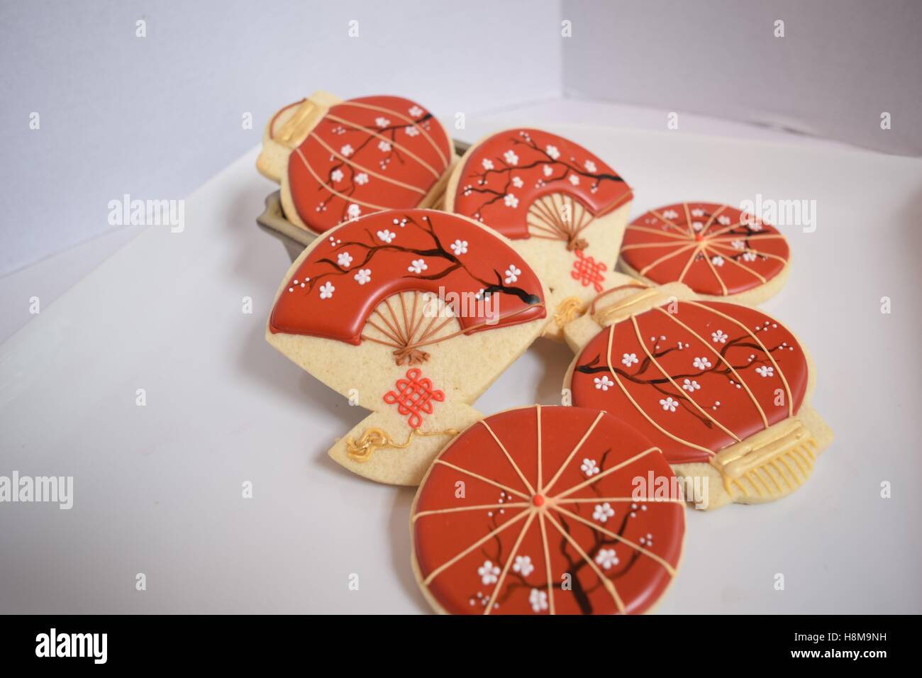 Asiatisch inspirierte Gourmet cookies Stockfoto