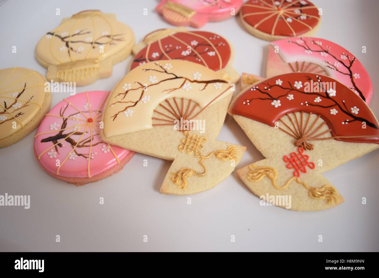 Asiatisch inspirierte Gourmet cookies Stockfoto