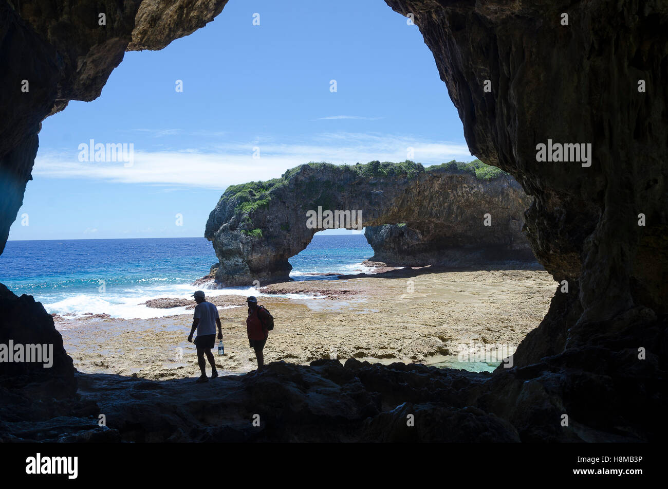 Höhle und naturale, Talava, Niue, Südpazifik, Ozeanien Stockfoto