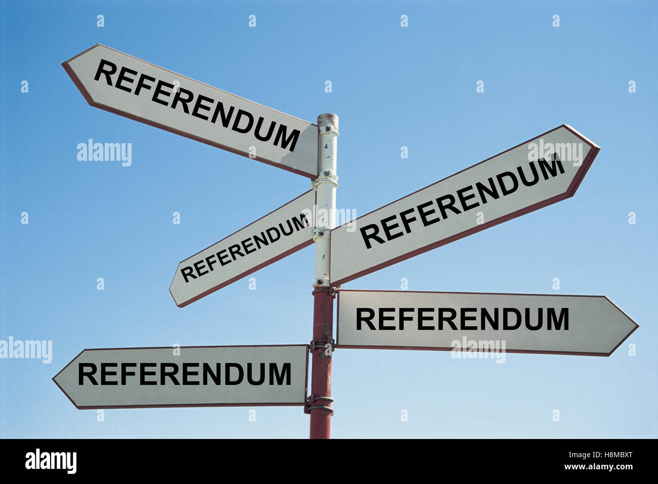 Alle Wege zu einem referendum Stockfoto