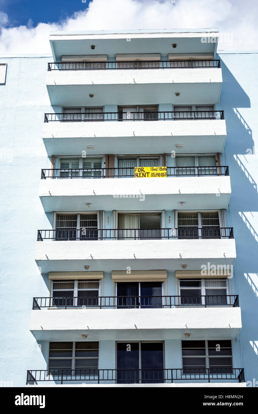 Miami Beach Florida, Collins Avenue, zu vermieten, vermieten, Wohnung, Wohnung, Eigentumswohnungen Eigentumswohnungen Eigentumswohnungen Eigentumswohnungen Wohnwohnungen Wohnung Stockfoto