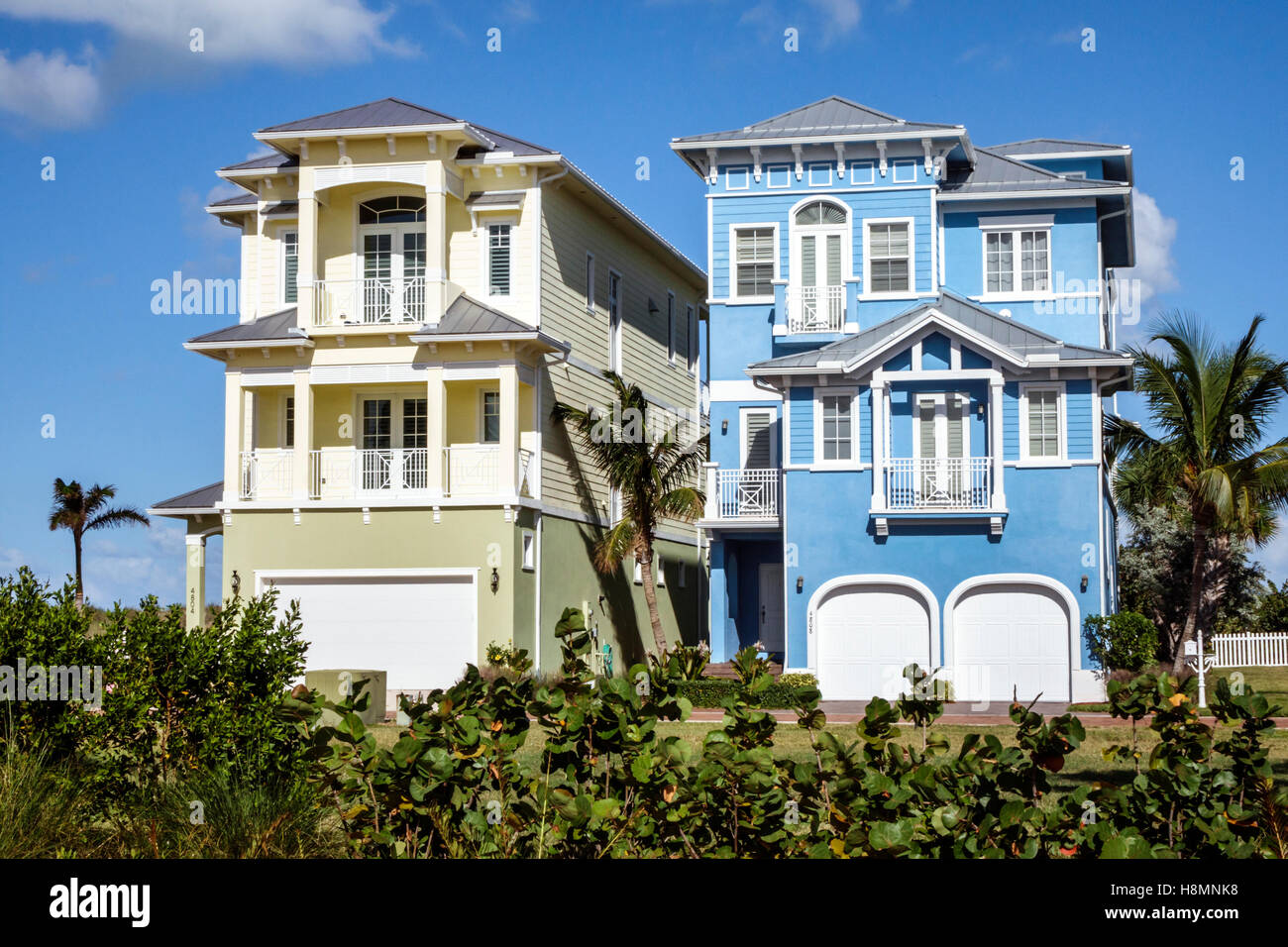 Fort Ft. Pierce Florida, Strandhäuser am Meer, neu, FL161025059 Stockfoto
