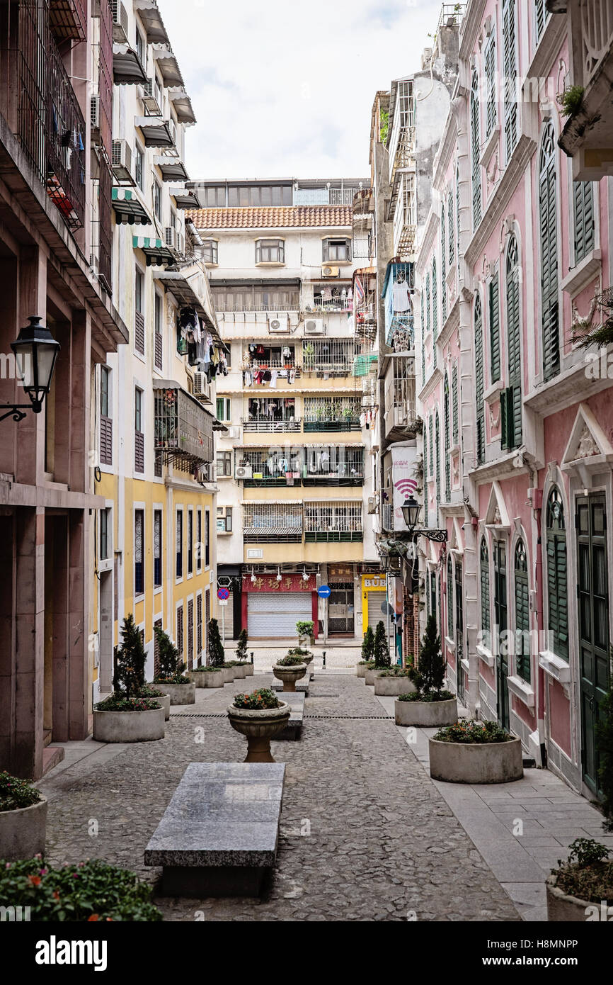 Straße in Macau/Macao Stockfoto