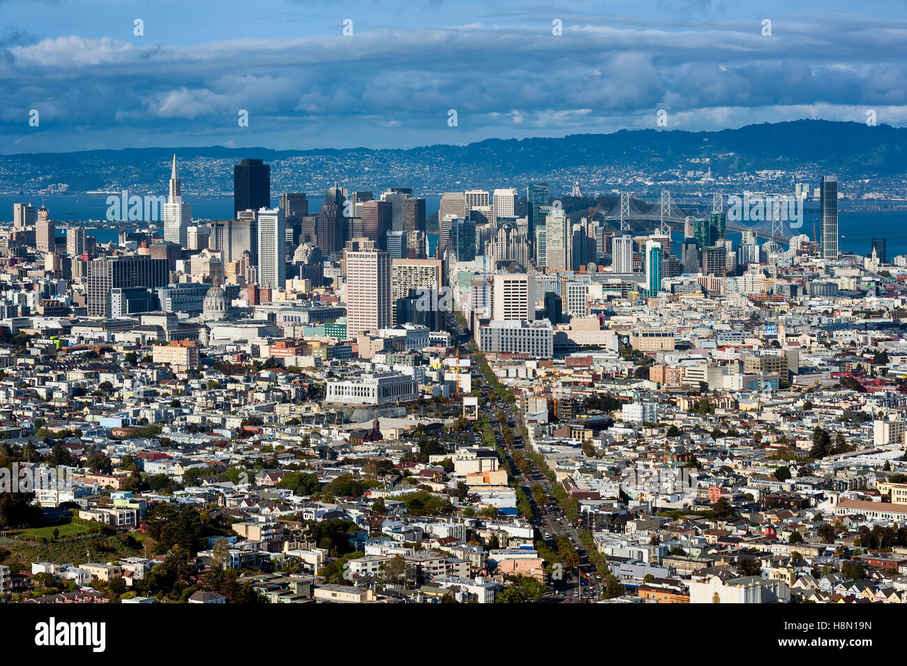 Blick auf die Innenstadt von San Francisco Stockfoto