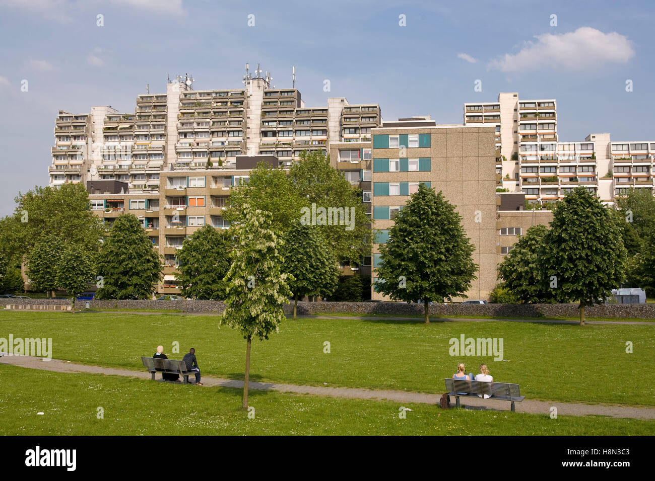Deutschland, Ruhrgebiet, Dortmund, die Hannibal-Hochhaus im Stadtteil Dorstfeld Stockfoto