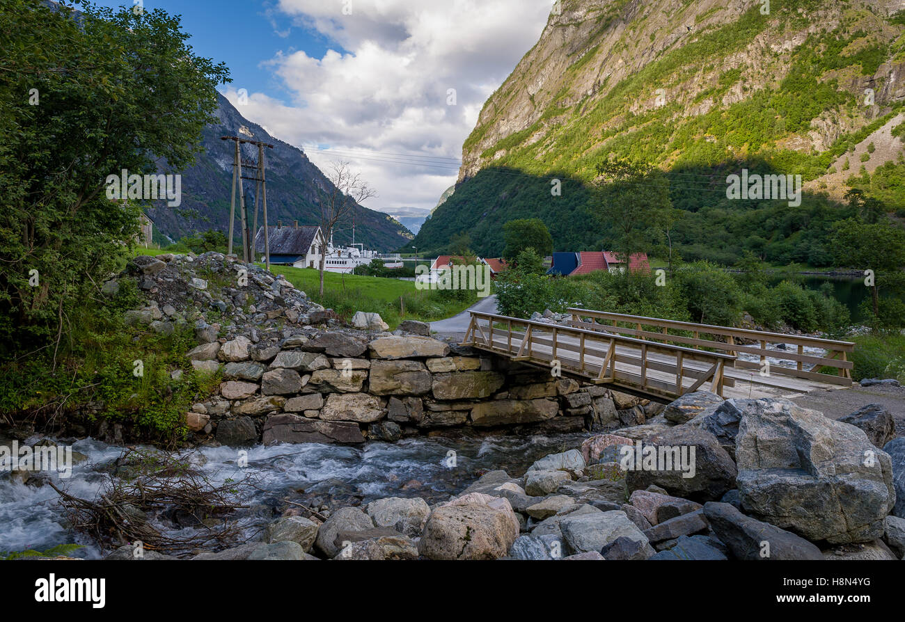 Neroy Fjord Garten, Norwegen. Stockfoto