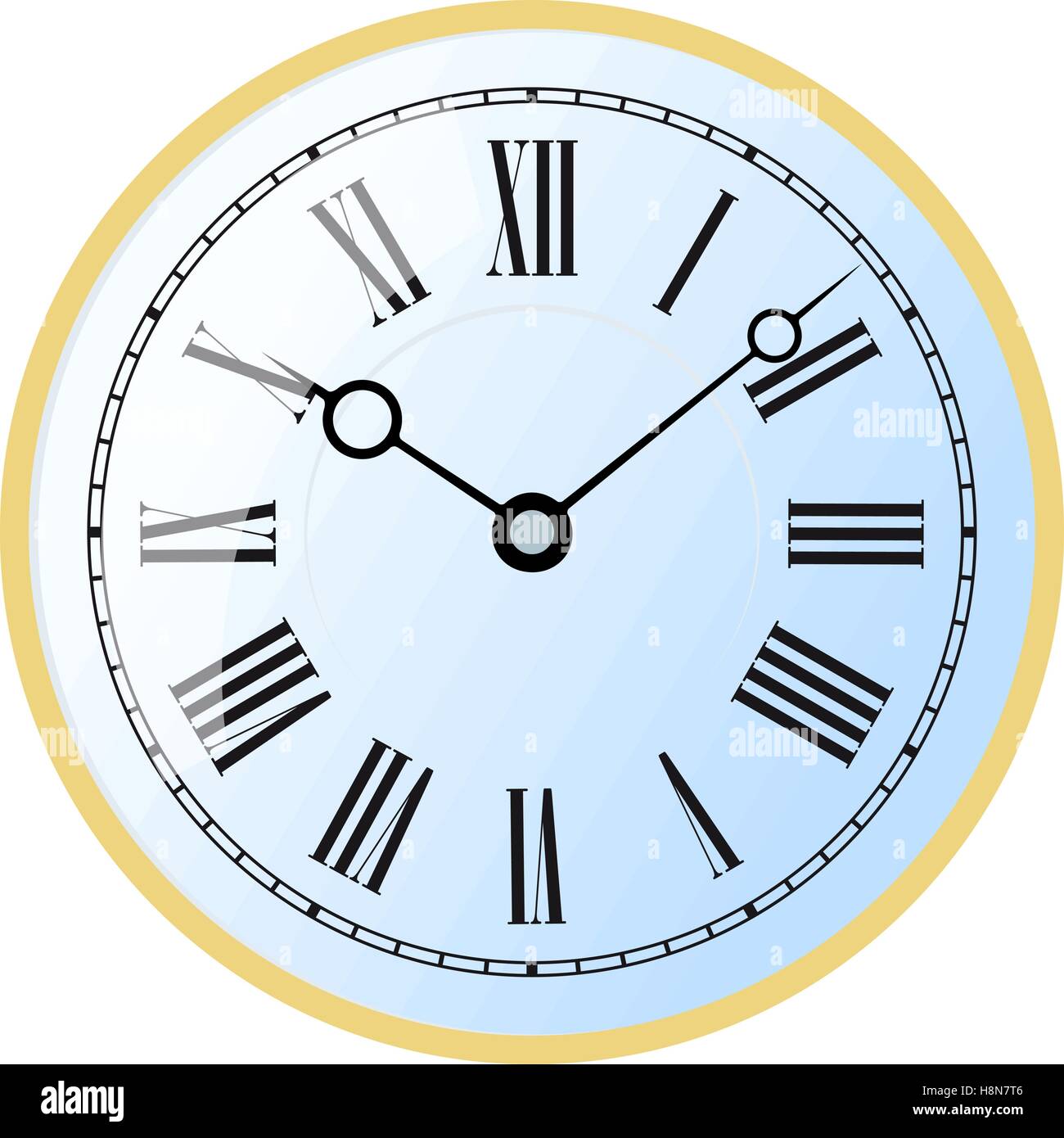 Uhr römische Ziffer Stock Vektor