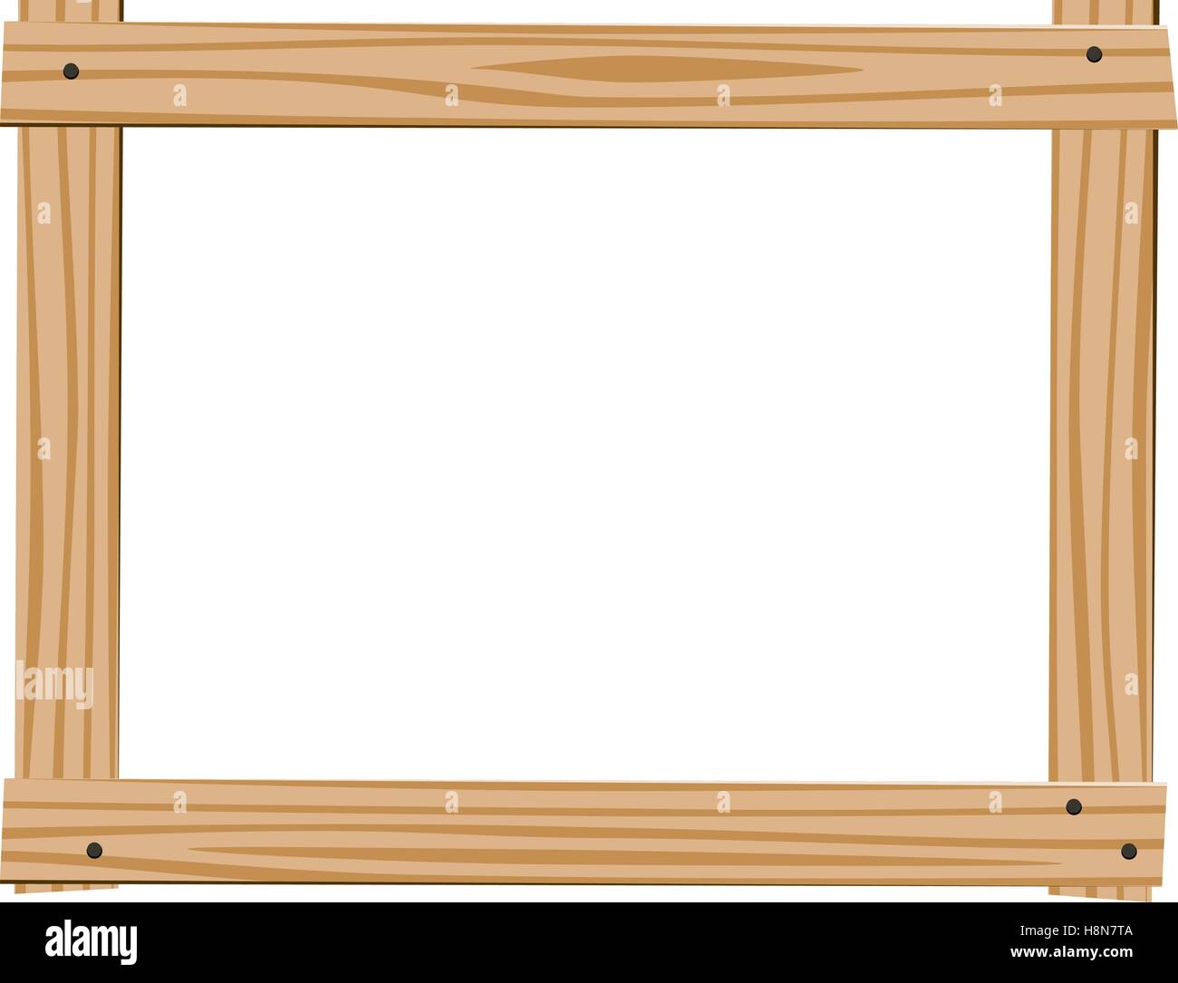 Leere Holzrahmen Stock Vektor