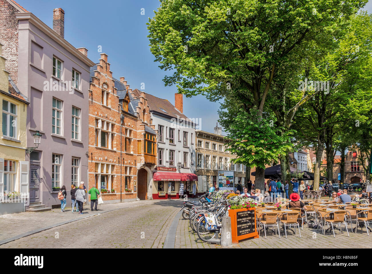 Teil der alten Stadt von Bryges Belgiens Stockfoto