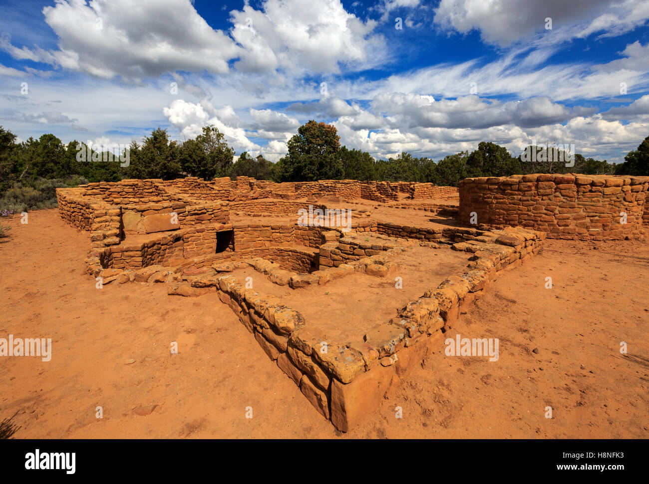 Dies ist eine Ansicht von Coyote Dorf im Bereich weit Ansicht des Mesa-Verde-Nationalpark, Colorado, USA. Stockfoto