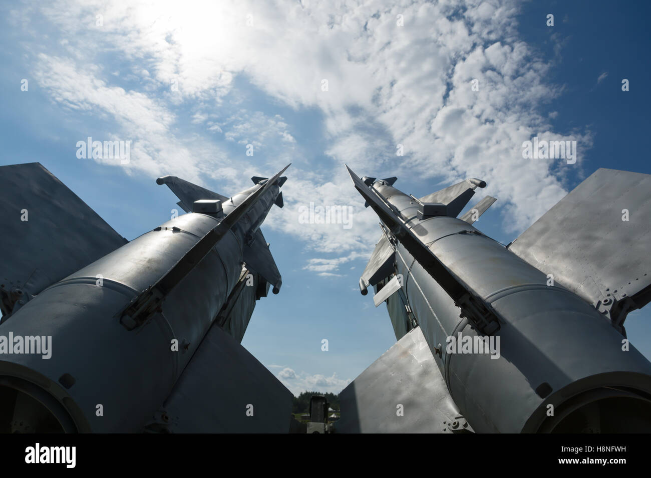 mächtige Militärindustrie Produkte dienen zur Verteidigung und Angriff Stockfoto