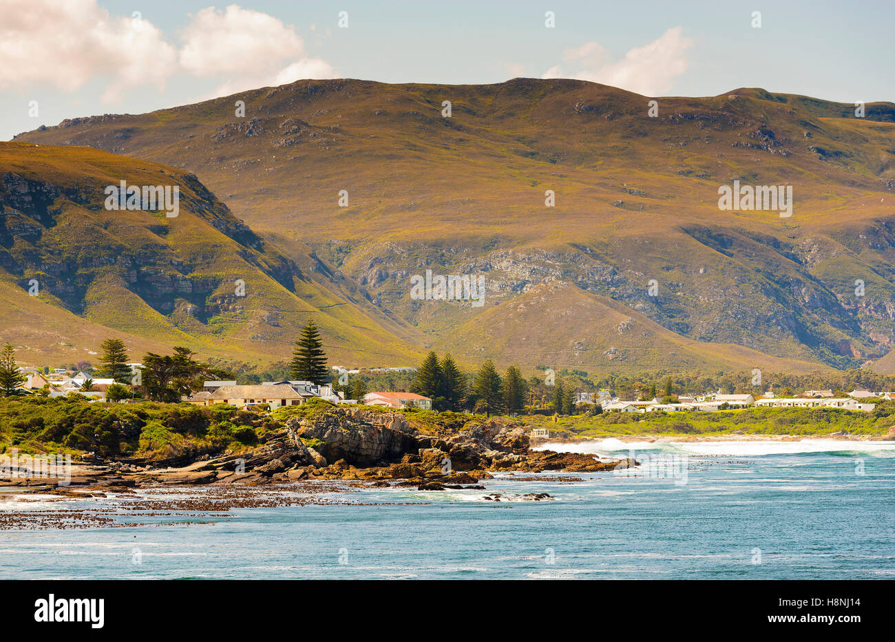 Felsigen bayside Stadt Hermanus in Südafrika Stockfoto