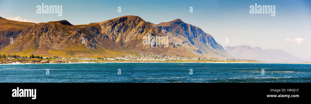 Panorama von Hermanus in Südafrika Stockfoto