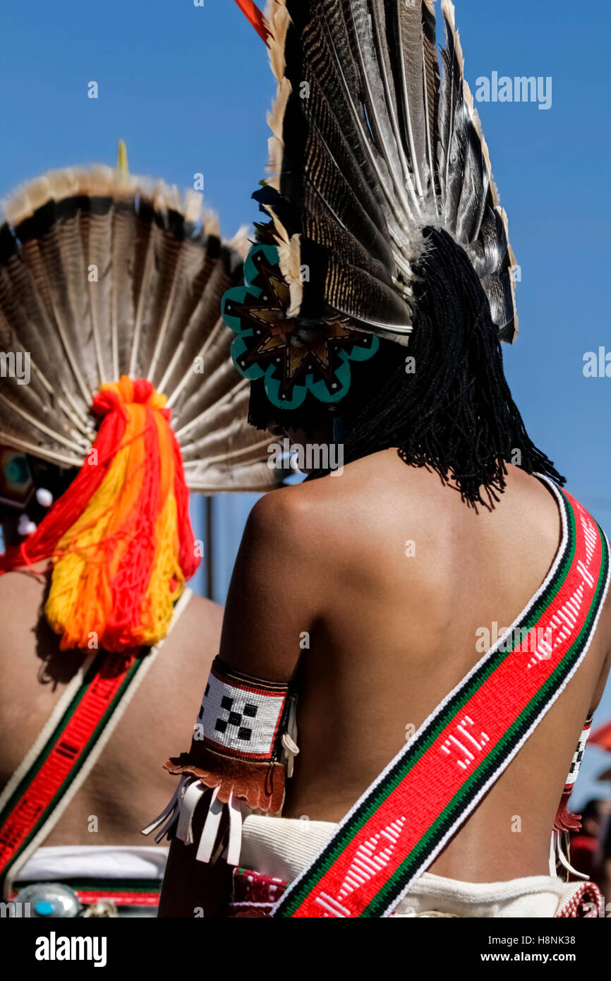 Gallup, New Mexico, USA.  Indianische Tänzer. Stockfoto