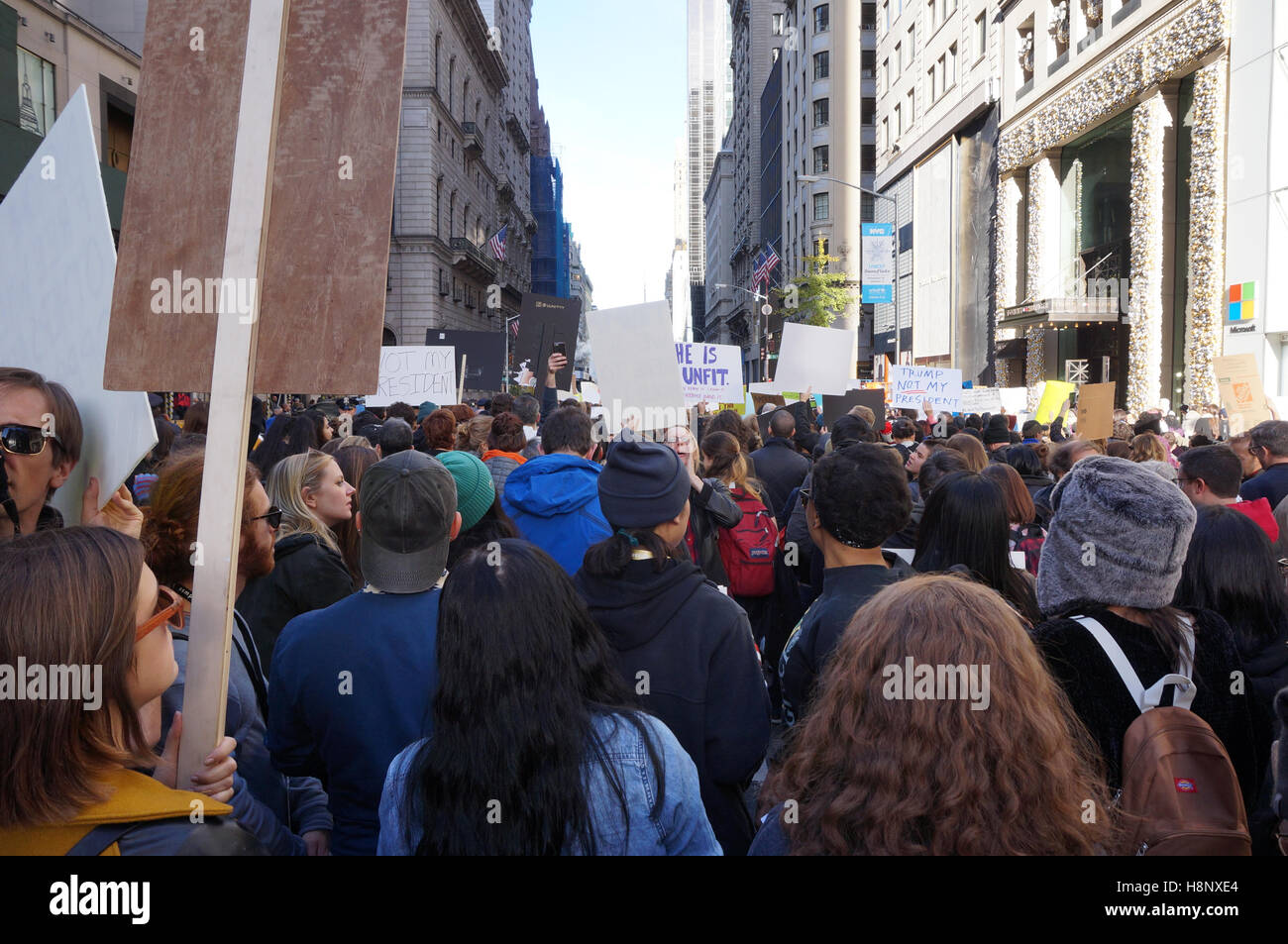Anti-Trump Wahl Protest in Manhattan, New York Stockfoto