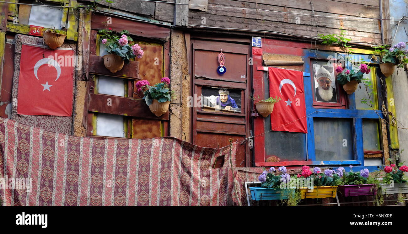 Einzigartiges Haus in Istanbul, Türkei. Stockfoto