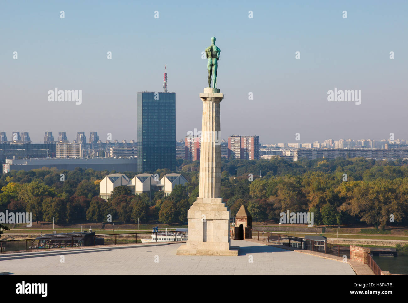 Pobednik Denkmal im KalemegdanPark, der größte Park und das