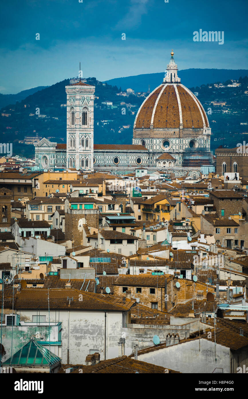 ein Blick auf den Dom von Florenz Stockfoto