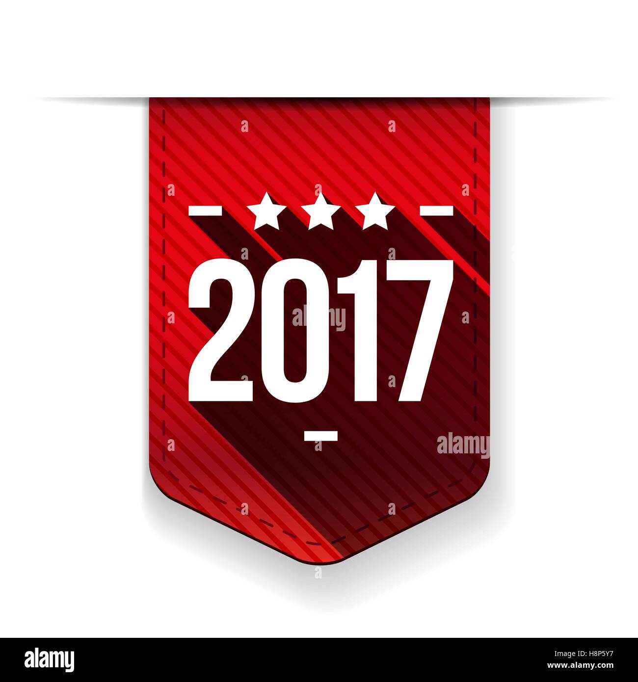Neue Jahr 2017 Red ribbon Stock Vektor