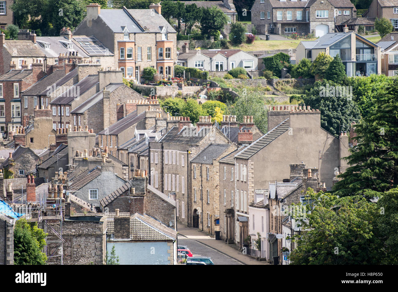 Großbritannien, England, Yorkshire, Richmond - traditioneller Architektur in der Stadt Richmond befindet sich im nördlichen Yorkshire. Stockfoto