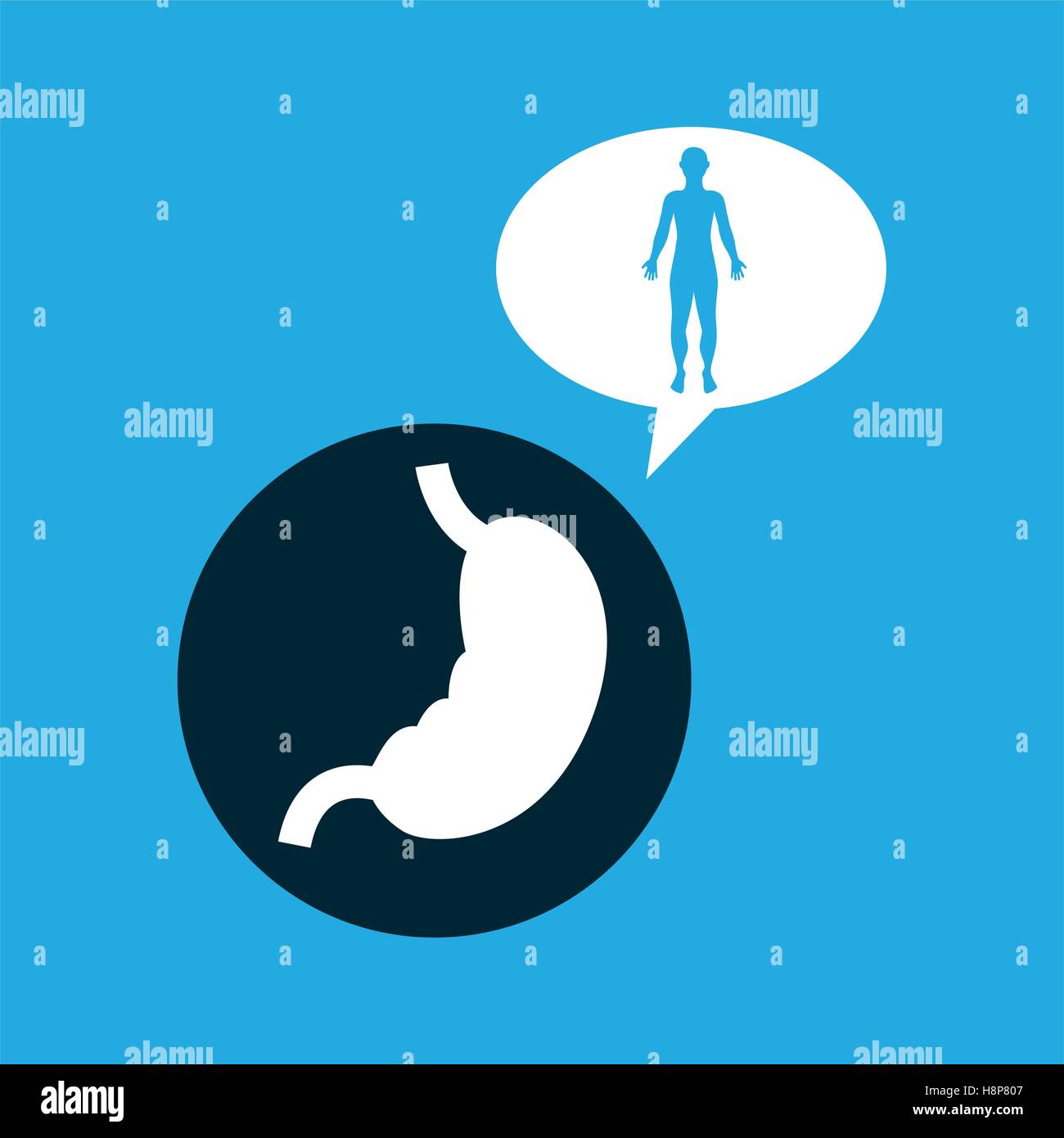 Silhouette Mann mit Bauch Körper Symbol Vektor Illustration Eps 10 Stock Vektor