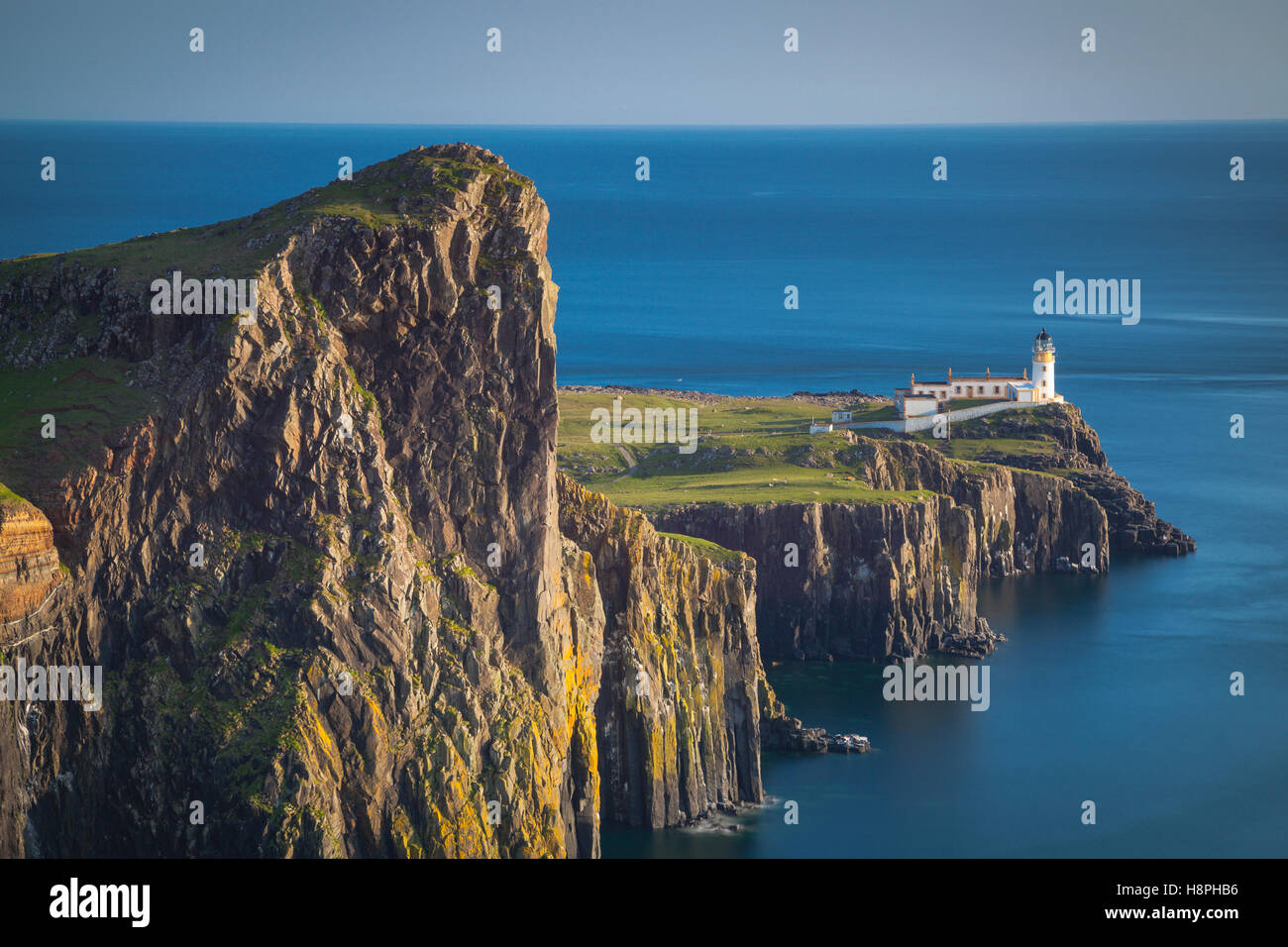 Landschaftlich Point Lighthouse, Isle Of Skye, Schottland Stockfoto