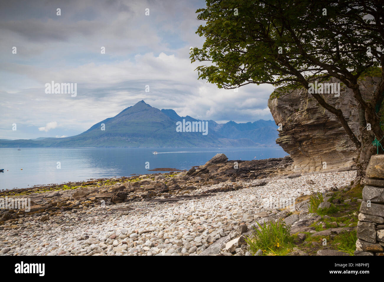 Schwarz Cullin Mountains von Elgol, Isle Of Skye, Schottland Stockfoto